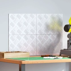 Stepenica Pravokutni 4 pcs Srebrno 30 x 20 cm Aluminij