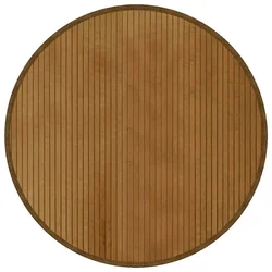 Vidaxl Preproga okrogla rjava 80 cm bambus