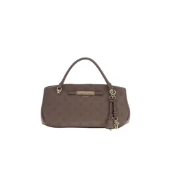 GUESS Ročna torbica Guess Sac a Main Carmella 3 Compartiments Taupe Logo rjava