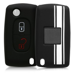 Silikonski etui za avtomobilske ključe za Peugeot Citroen - črna