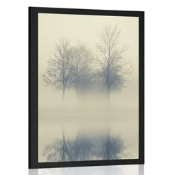 Plakat drevesa v megli - 40x60 no frame