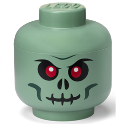 LEGO glava za odlaganje (velika): Zeleni skeleton