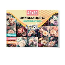 S-Cool Blok za crtanje Premium 42x30cm, 20 lista, 1352gr, SC2417, Bež