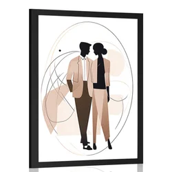 Plakat abstraktne oblike elegantni par - 60x90 no frame