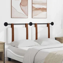 Vidaxl Visoki naslon za glavo Bela 150 x 55 x 5 cm Antikni PU