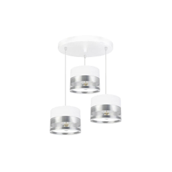 Luster na sajli MILO 3xE27/60W/230V, srebrne boje