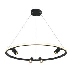 Zambelis 22013 - LED luster na sajli, prigušiva LED/59W/230V O 79 cm crna