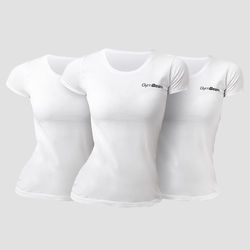 GymBeam Ženska majica Basic 3pack White