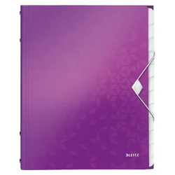 LEITZ Kartotečna mapa LEITZ WOW, DIN A4, PP, 12 predelkov, vijolična, (21651779)