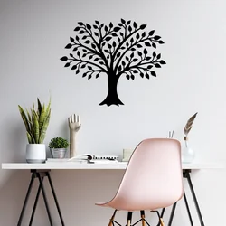 Wallity Zidna dekoracija Tree - 462, 70 x 57 cm, Crna