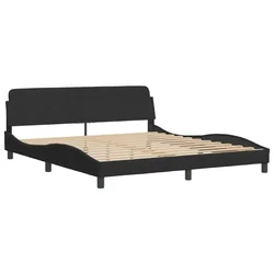 Vidaxl Posteljni okvir Dover črn 180x200 cm žamet