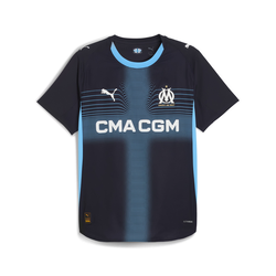 Mens Puma Olympique de Marseille 25/26 Authentic Away Jersey, Blue, Size M, Sport