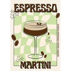 Plakat 21x30 cm Espresso Martini Bar a4