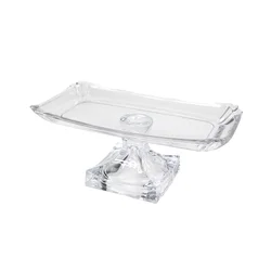 Sigma Stalak za posluživanje kolača MV01-42, Pravougaona, Staklena, 30x17cm, Providna