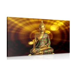 Slika kip Bude z abstraktnim ozadjem - 40x30