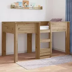 Krevet na kat za djecu s pohranom Umjetnički hrast 90 x 190 cm