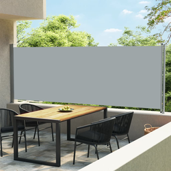 Den Zložljiva stranska tenda za teraso 600x160 cm siva
