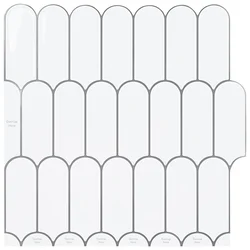 Pernata pločica 20 pcs Bijela siva 30 x 30 cm Poliuretan i PET