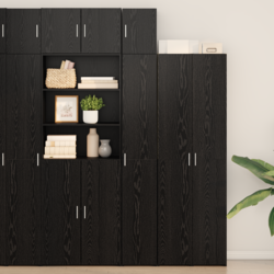 Ormarić za pohranu 2 pcs Crni hrast 30 x 42,5 x 225 cm