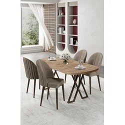 Hanah Home Trpezarijski set, 5 komada, Bež