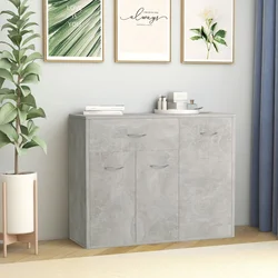 Komoda siva boja betona 88 x 30 x 70 cm od konstruiranog drva