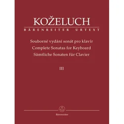 KOŽELUCH note za klavir COMPLETE SONATAS FOR piano 1
