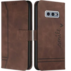 Preklopna torbica Smile za Samsung Galaxy S10e, temno rjava