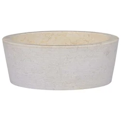 Umivaonik krem O 40 x 15 cm mramorni