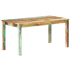 Blagovaonski stol od masivnog obnovljenog drva 160 x 80 x 76 cm