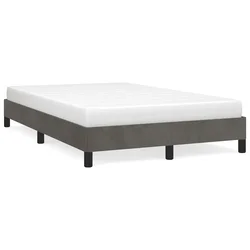 Den Posteljni okvir temno siv 120x200 cm žamet