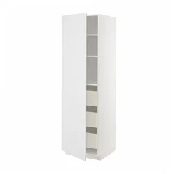 METOD / MAXIMERA Visoki element s fiokama, bela/Stensund bela, 60x60x200 cm