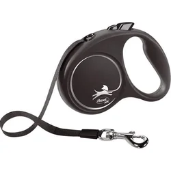 Flexi Black Design S pas 5 m črn 15 kg