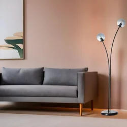 Aberto Design Podna lampa Rose 2 Li, 165 cm, E27, Crna