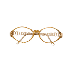 Christian Lacroix Pre-Owned - oval frame glasses - women - Gold