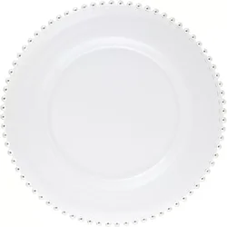 LE COQ Helios plitev krožnik, premer: 340 mm, bel, biserni rob (6 kos)