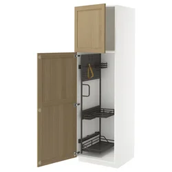 METOD Visoki element-ostava, bela/Forsbacka hrastovina, 60x60x200 cm