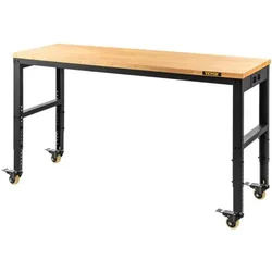VEVOR Delovna miza O6120L 155x51x80-105 cm rjava