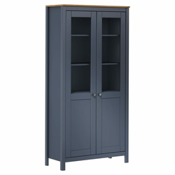Visoka komoda Hill siva 85 x 37 x 170,5 cm od masivne borovine