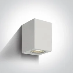 ZIDNA SVJETILJKA GU10/7W IP65 BIJELA 100x77x77mm