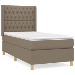 Vidaxl Box spring postelja z vzmetnico taupe 100x200 cm blago