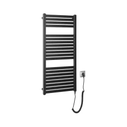 Aqualine - Električni kupatilski radijator TONDI-E 300W 97x45 cm mat crne boje