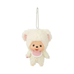 Monchhichi Mončiči prijatelji Chamu Big Head obesek za ključe 10cm