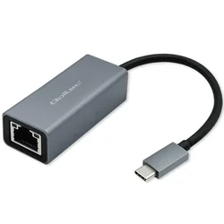 Omrežni adapter Qoltec USB-C 3.1 | RJ45 | Ethernet | 1000 Mb/s | Aluminij