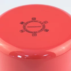FACKELMANN Lonac+stakleni poklopac 20cm Emajl 4l, Crveni