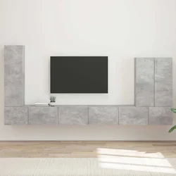 Set zidnog ormarića za TV Zidne 6 pcs Betonski sivi