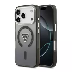 Maska Guess IML Gradient Triangle Logo MagSafe za iPhone 17 Pro crna