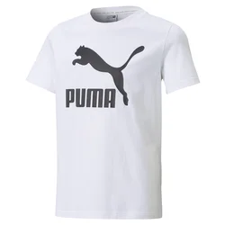 PUMA Classics B Tee Youth, Guide, White, 4-5Y