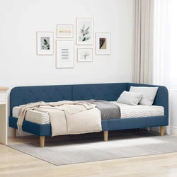 Kutni okvir kreveta Plava 100 x 200 cm tkanina