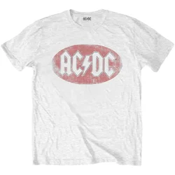 AC/DC Majica Oval Logo Vintage Unisex White L