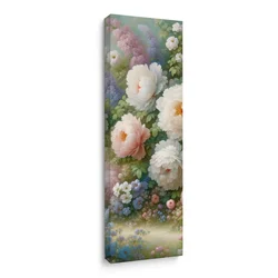 Slika cvetlična harmonija v pastelnih tonih - 45x135